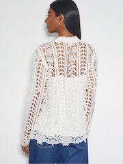 Monsoon Natural Lottie Lace Shirt - Image 2 of 3