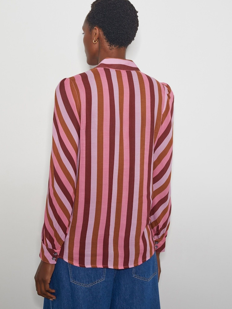 Monsoon Pink Solana Stripe Shirt - Image 2 of 4