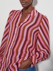 Monsoon Pink Solana Stripe Shirt - Image 3 of 4