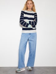 Monsoon Blue Sutton Stripe Jumper - Image 2 of 4
