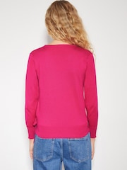 Monsoon Pink Riley Wrap Jumper - Image 3 of 4