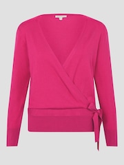 Monsoon Pink Riley Wrap Jumper - Image 4 of 4