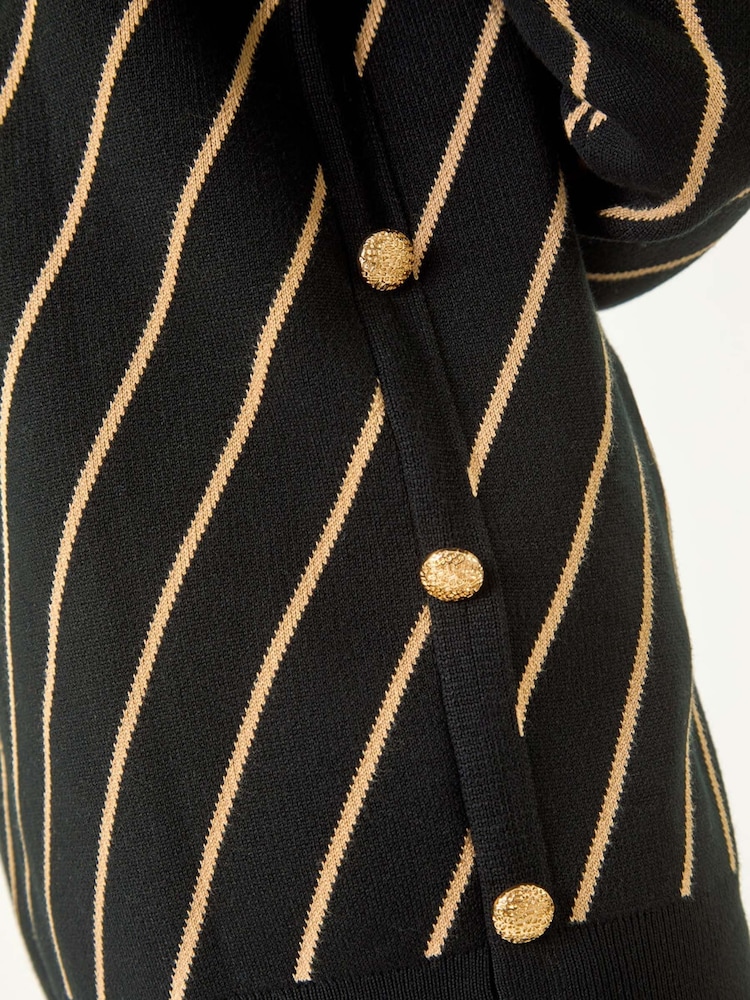 Roman Black Horizontal Stripe Knit Jumper - Image 6 of 6