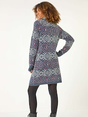 Roman Grey Roll Neck Knitted Dress - Image 3 of 5