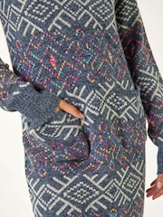 Roman Grey Roll Neck Knitted Dress - Image 5 of 5