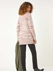 Roman Black Spacedye Roll Neck Tunic Jumper - Image 4 of 6