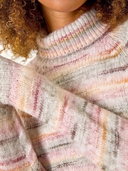Roman Black Spacedye Roll Neck Tunic Jumper - Image 6 of 6
