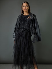 Roman Black Tinsel Detail Knit Jumper - Image 2 of 8