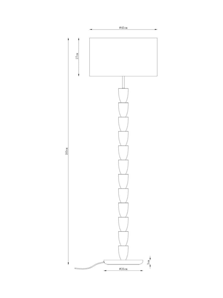 Wood Hinton Floor Lamp - Image 3 of 3 Wood Hinton Floor Lamp - Image 3 of 3