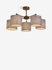 Blue Chesham 5 Light Flush Fitting Ceiling Light - Image 4 of 5