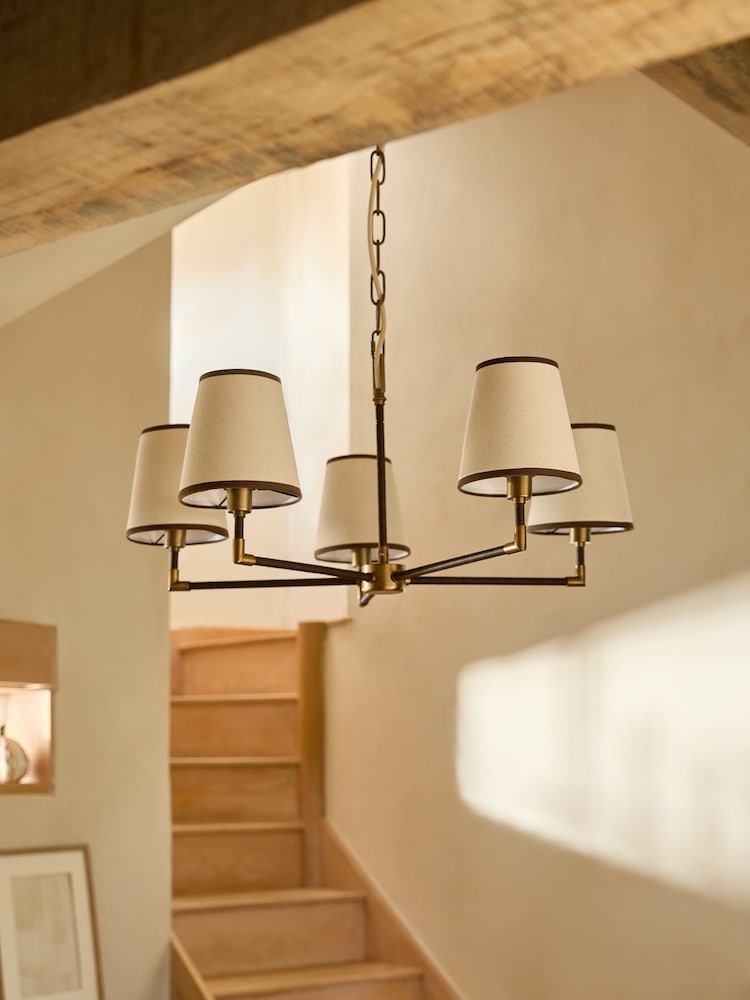 Brass Bentham 5 Light Chandelier - Image 2 of 5