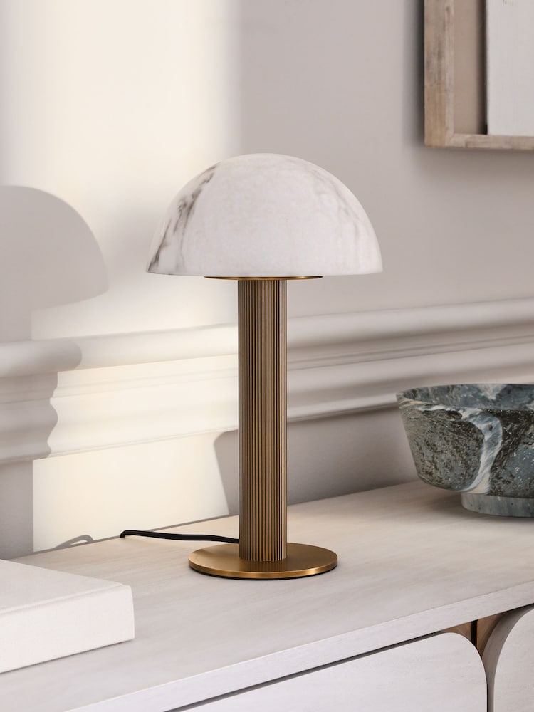 Brass Ebro Domed Table Lamp - Image 2 of 6