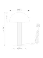 Brass Ebro Domed Table Lamp - Image 4 of 6