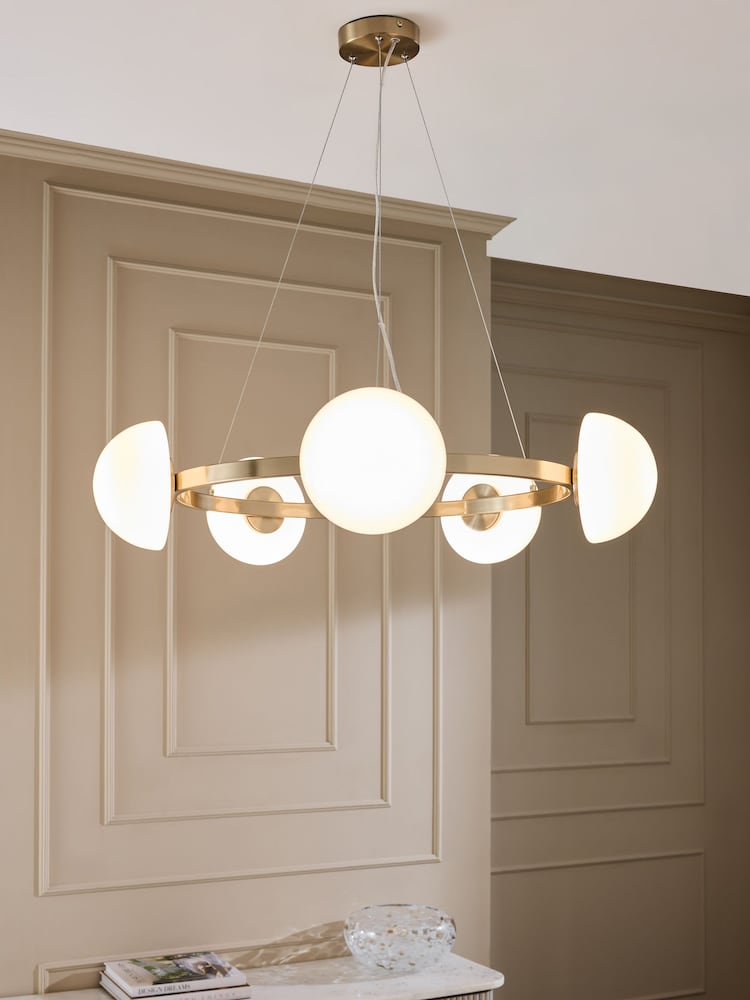 Brass Lambeth 5 Light Chandelier Ceiling Light - Image 1 of 5 Brass Lambeth 5 Light Chandelier Ceiling Light - Image 1 of 5