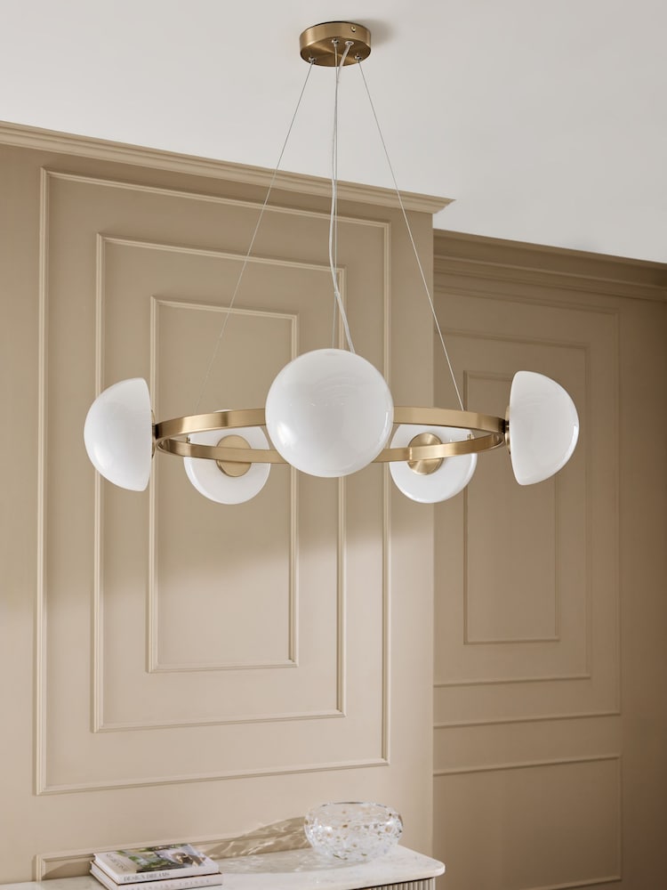 Brass Lambeth 5 Light Chandelier Ceiling Light - Image 2 of 5