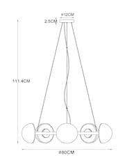 Brass Lambeth 5 Light Chandelier Ceiling Light - Image 4 of 5