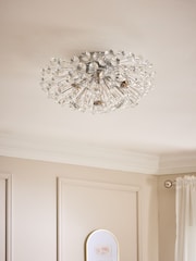 Chrome Fiori Flush Fitting Ceiling Light - Image 2 of 5