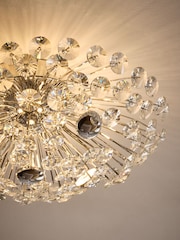 Chrome Fiori Flush Fitting Ceiling Light - Image 3 of 5