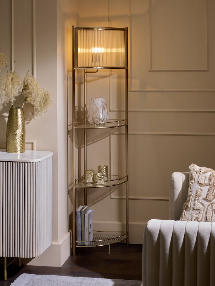 Brass Hertford Shelf Floor Lamp - Image 1 of 5