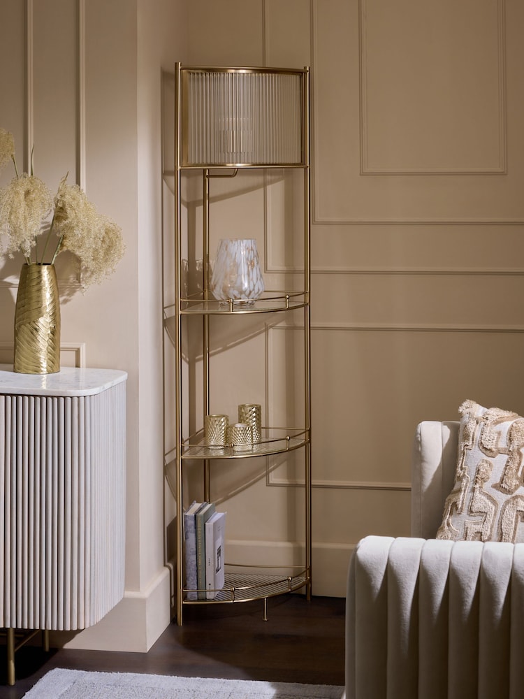 Brass Hertford Shelf Floor Lamp - Image 2 of 5