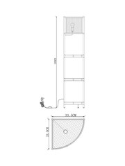 Brass Hertford Shelf Floor Lamp - Image 4 of 5