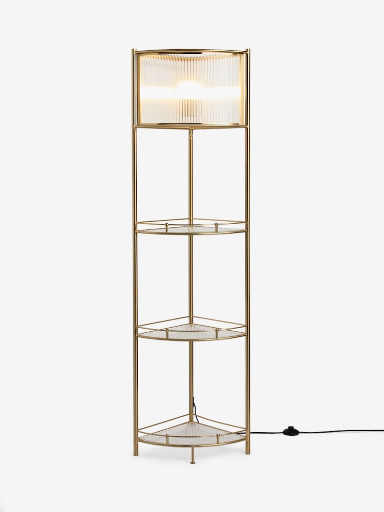 Brass Hertford Shelf Floor Lamp - Image 5 of 5