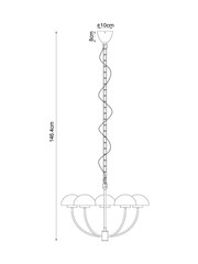 Brass Lambeth 5 Light Chandelier Ceiling Light Fitting - Image 2 of 3