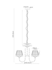 Chatsworth 3 Light Chandelier - Bild 2 von 3