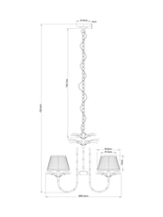 Chatsworth 3 Light Chandelier - Bild 3 von 3