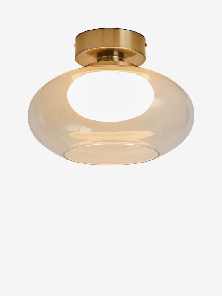 Brass Ebro Flush Fitting Ceiling Light - Image 1 of 2