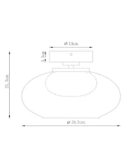 Brass Ebro Flush Fitting Ceiling Light - Image 2 of 2