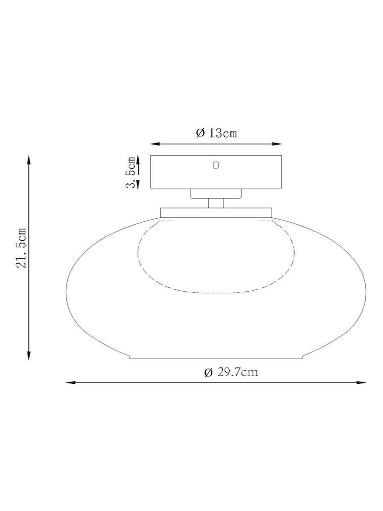 Brass Ebro Flush Fitting Ceiling Light - Image 2 of 2