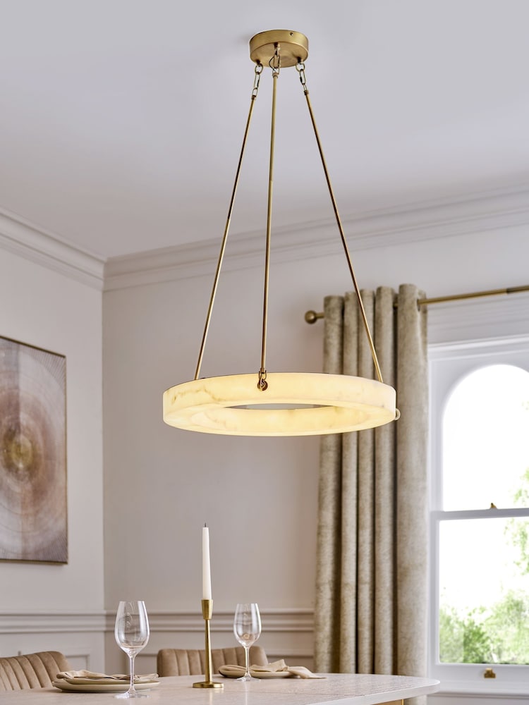 Brass Ebro LED Chandelier Ceiling Light Fitting - Image 1 of 5 Brass Ebro LED Chandelier Ceiling Light Fitting - Image 1 of 5