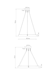 Brass Ebro LED Chandelier Ceiling Light Fitting - Image 4 of 5