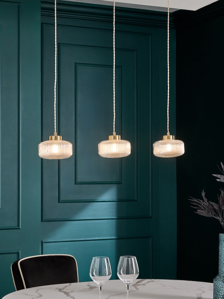 Brass Lexington 3 Light Pendant Ceiling Light - Image 1 of 5