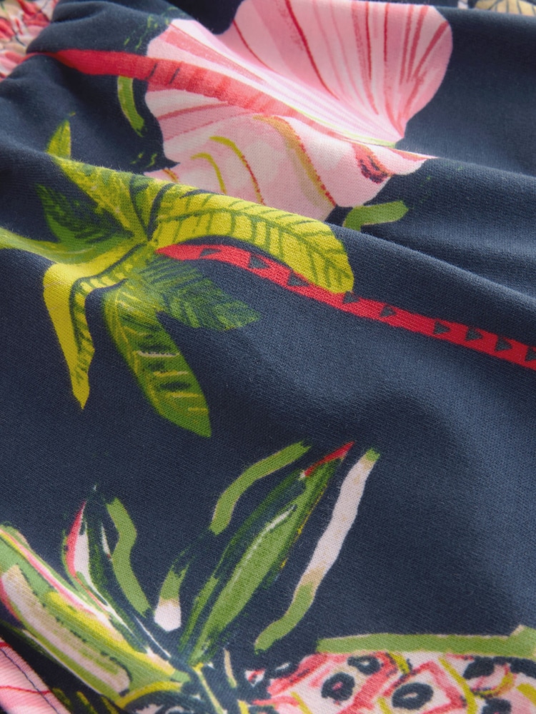Navy Flamingo Short Pyjamas Set - Image 8 of 9
