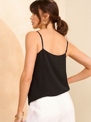 Love & Roses Black And White Embroidered Cami - Image 3 of 4