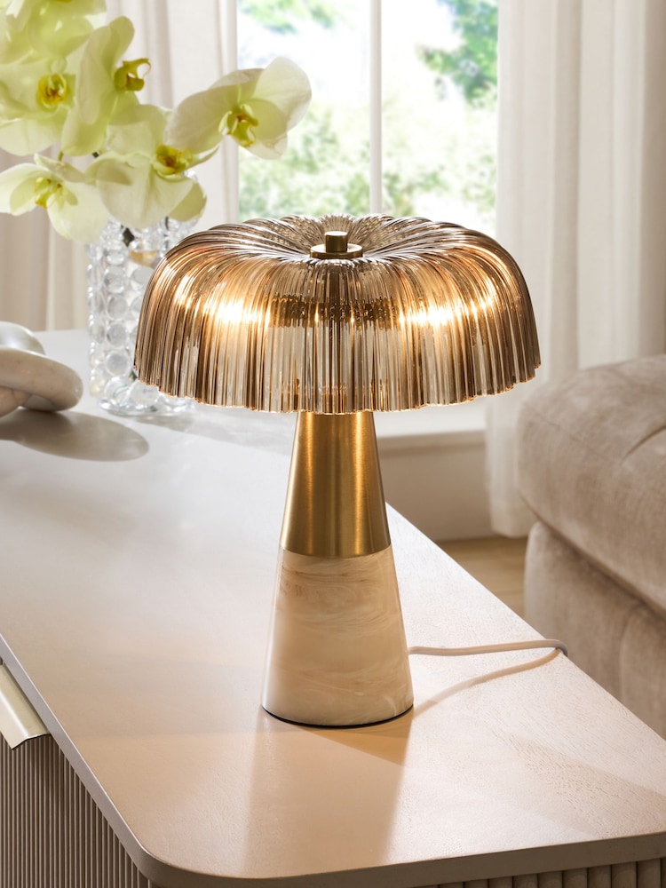 White Ferrara Table Lamp - Image 1 of 5