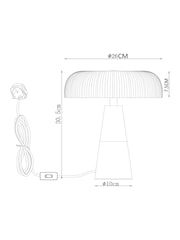 White Ferrara Table Lamp - Image 5 of 5