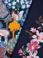 Monsoon Blue Woodland Print Leggings 2 Pack - Image 2 of 2
