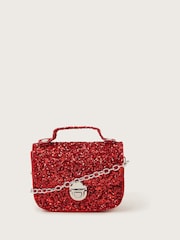 Monsoon Red Glitter Mini Bag - Image 1 of 2