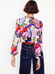 Boden Pink Ruffle Collar Blouse - Image 3 of 5