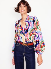 Boden Pink Ruffle Collar Blouse - Image 4 of 5