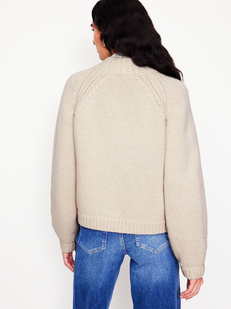 Boden Cream Chunky Wool Cardigan - Image 2 of 6 Boden Cream Chunky Wool Cardigan - Image 2 of 6