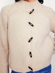 Boden Cream Chunky Wool Cardigan - Image 4 of 6