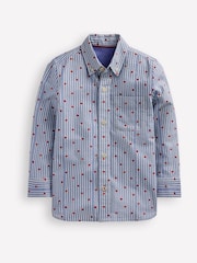 Boden Blue Hearts 100% Cotton Shirt - Image 1 of 3