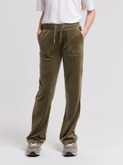 Juicy Couture Green Tonal Wide Leg Trousers - Image 1 of 7