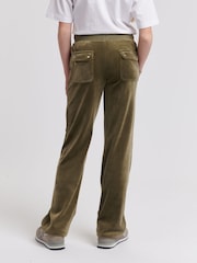 Juicy Couture Green Tonal Wide Leg Trousers - Image 2 of 7