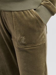 Juicy Couture Green Tonal Wide Leg Trousers - Image 4 of 7