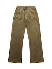 Juicy Couture Green Tonal Wide Leg Trousers - Image 5 of 7